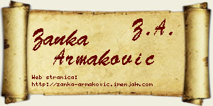 Žanka Armaković vizit kartica